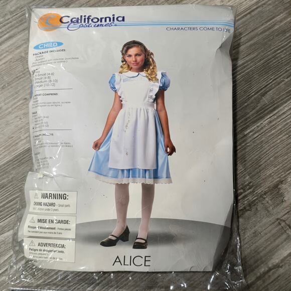 California Costumes Alice In Wonderland Storybook Dress Apron Halloween Costume - Picture 5 of 11